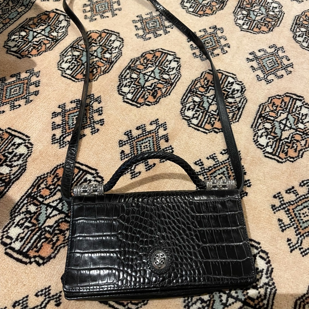 Brighton moc croc leather bag